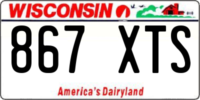 WI license plate 867XTS