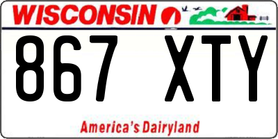 WI license plate 867XTY
