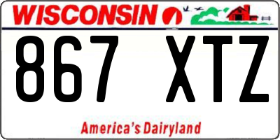 WI license plate 867XTZ