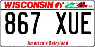 WI license plate 867XUE