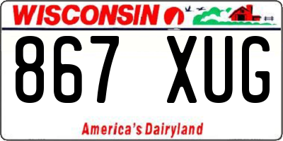 WI license plate 867XUG