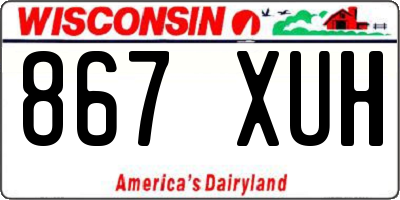 WI license plate 867XUH