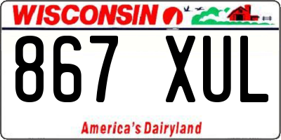 WI license plate 867XUL