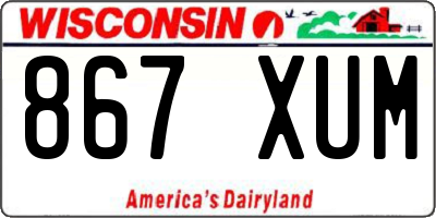 WI license plate 867XUM