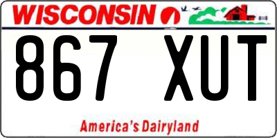 WI license plate 867XUT