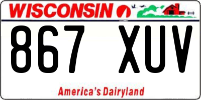 WI license plate 867XUV
