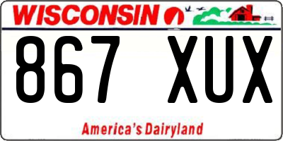 WI license plate 867XUX