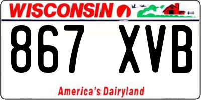 WI license plate 867XVB