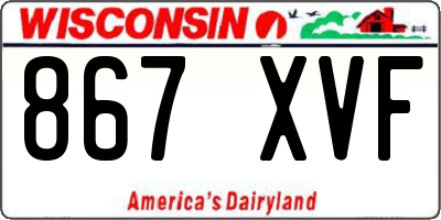 WI license plate 867XVF