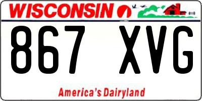 WI license plate 867XVG