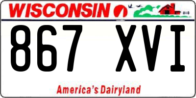 WI license plate 867XVI