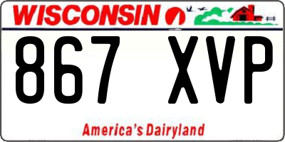 WI license plate 867XVP
