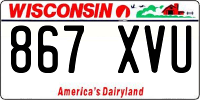 WI license plate 867XVU