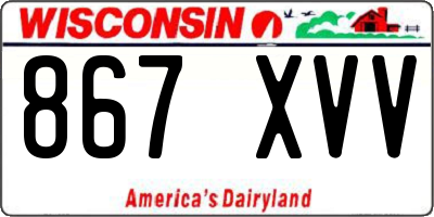 WI license plate 867XVV