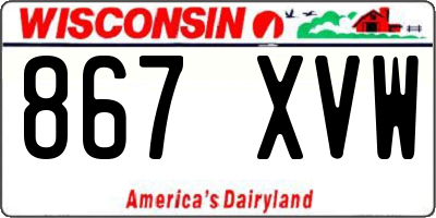 WI license plate 867XVW