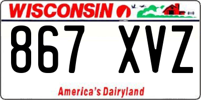 WI license plate 867XVZ