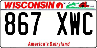 WI license plate 867XWC