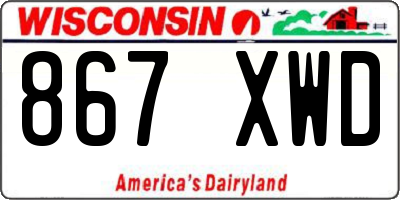 WI license plate 867XWD