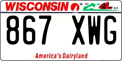 WI license plate 867XWG