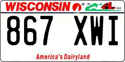 WI license plate 867XWI