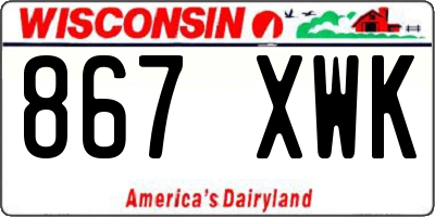 WI license plate 867XWK
