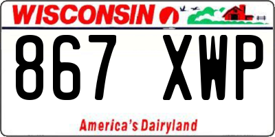 WI license plate 867XWP