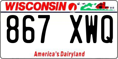 WI license plate 867XWQ