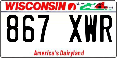WI license plate 867XWR