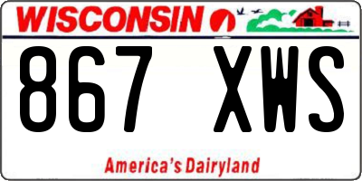 WI license plate 867XWS