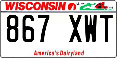 WI license plate 867XWT