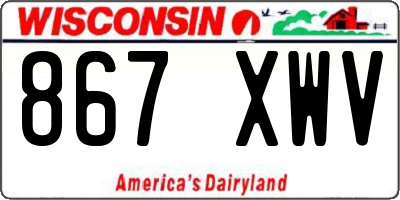 WI license plate 867XWV