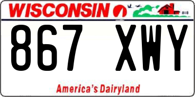 WI license plate 867XWY