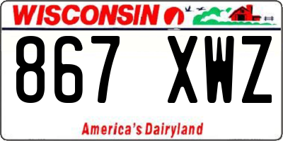 WI license plate 867XWZ