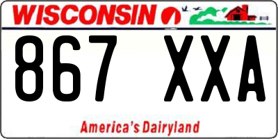 WI license plate 867XXA