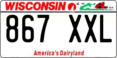 WI license plate 867XXL