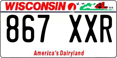 WI license plate 867XXR