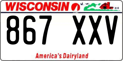 WI license plate 867XXV