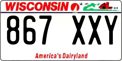 WI license plate 867XXY