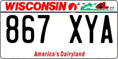 WI license plate 867XYA