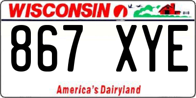 WI license plate 867XYE