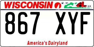 WI license plate 867XYF