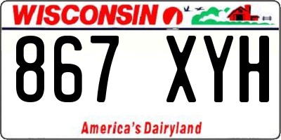 WI license plate 867XYH