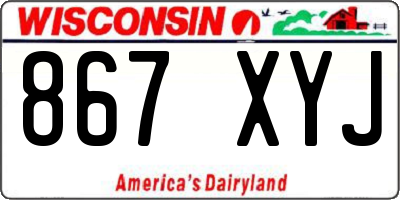 WI license plate 867XYJ