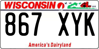 WI license plate 867XYK