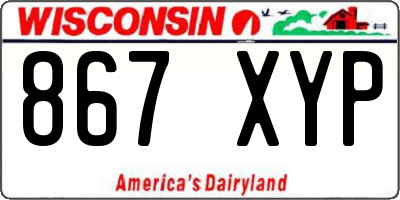 WI license plate 867XYP