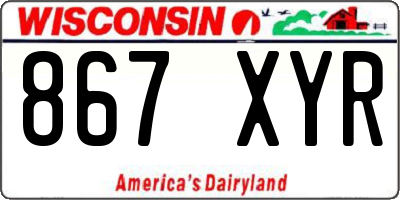 WI license plate 867XYR