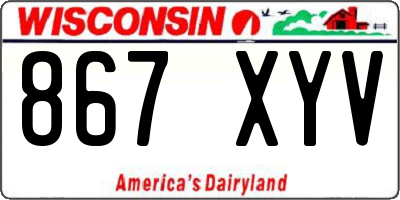 WI license plate 867XYV