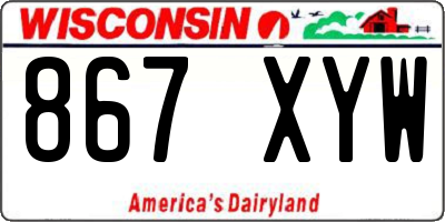 WI license plate 867XYW