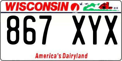 WI license plate 867XYX