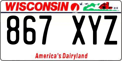 WI license plate 867XYZ